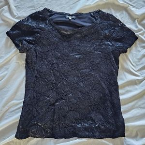 Vintage romantic goth top blouse